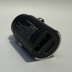 Chargeur Allume-Cigare Super Slim – USB-A + USB-C