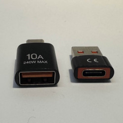 usb A vers usb C + Usb C vers usb A